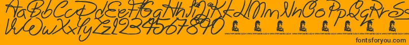 BigWinks Font – Black Fonts on Orange Background
