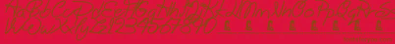 BigWinks Font – Brown Fonts on Red Background