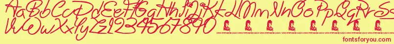 BigWinks Font – Red Fonts on Yellow Background