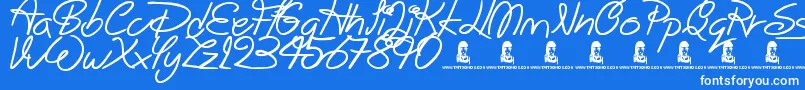 BigWinks Font – White Fonts on Blue Background