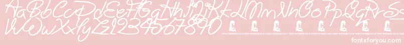 BigWinks Font – White Fonts on Pink Background