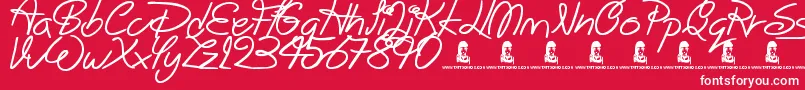 フォントBigWinks – 赤い背景に白い文字