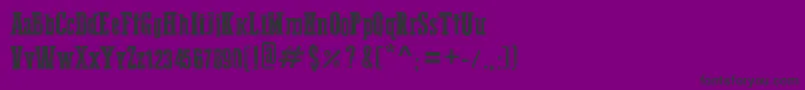 フォントWesternBangBang – 紫の背景に黒い文字