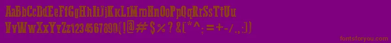 WesternBangBang Font – Brown Fonts on Purple Background