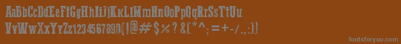 WesternBangBang Font – Gray Fonts on Brown Background
