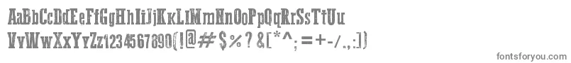 フォントWesternBangBang – 白い背景に灰色の文字