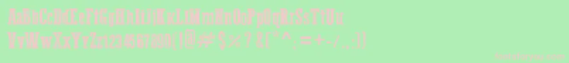 WesternBangBang Font – Pink Fonts on Green Background