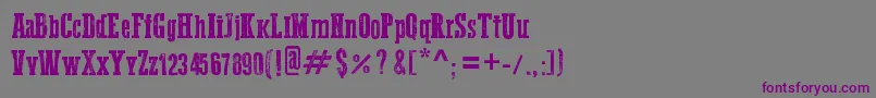 WesternBangBang Font – Purple Fonts on Gray Background