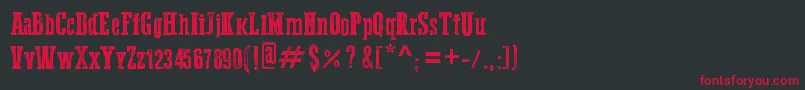 WesternBangBang Font – Red Fonts on Black Background