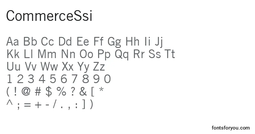 Шрифт CommerceSsi – алфавит, цифры, специальные символы