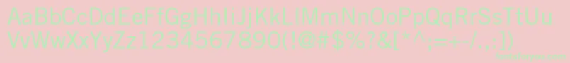 CommerceSsi Font – Green Fonts on Pink Background