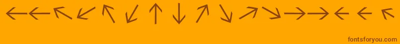 Sebastianarrrowstexttext Font – Brown Fonts on Orange Background