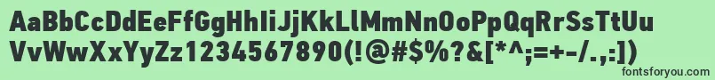 フォントPfdintextcondproXblack – 緑の背景に黒い文字