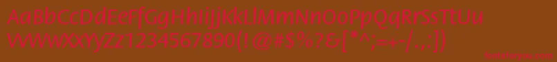 FlorastdMedium Font – Red Fonts on Brown Background