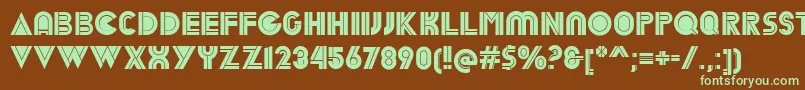 DekalInline Font – Green Fonts on Brown Background