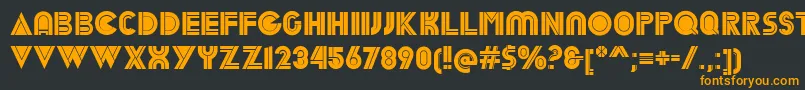 DekalInline Font – Orange Fonts on Black Background