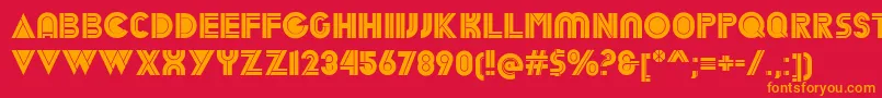 DekalInline Font – Orange Fonts on Red Background
