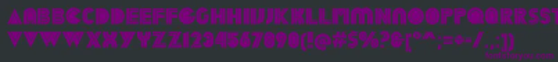 DekalInline Font – Purple Fonts on Black Background