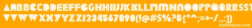 DekalInline Font – White Fonts on Orange Background