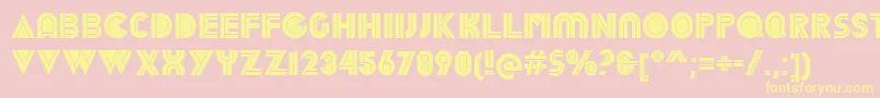 DekalInline Font – Yellow Fonts on Pink Background