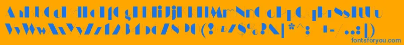 HarlemnightsRegular Font – Blue Fonts on Orange Background