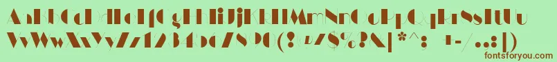 HarlemnightsRegular Font – Brown Fonts on Green Background
