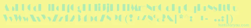 fuente HarlemnightsRegular – Fuentes Verdes Sobre Fondo Amarillo