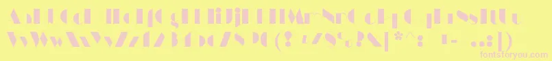 HarlemnightsRegular Font – Pink Fonts on Yellow Background