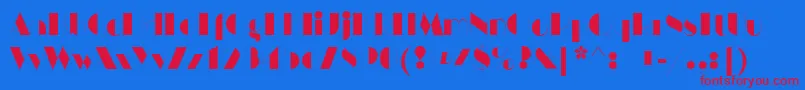 HarlemnightsRegular Font – Red Fonts on Blue Background