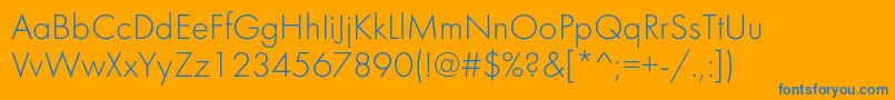 Futuralightc Font – Blue Fonts on Orange Background