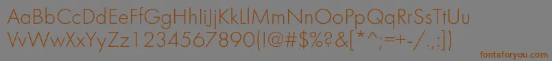 Шрифт Futuralightc – коричневые шрифты на сером фоне