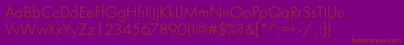 Futuralightc Font – Brown Fonts on Purple Background