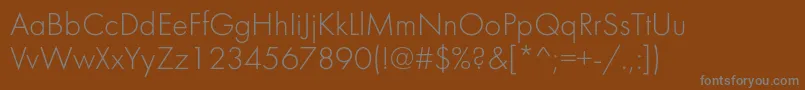 Шрифт Futuralightc – серые шрифты на коричневом фоне