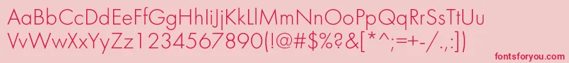 Futuralightc Font – Red Fonts on Pink Background