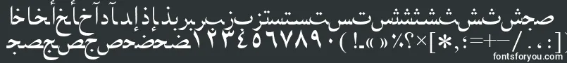 Arabicnaskhssk Font – White Fonts on Black Background