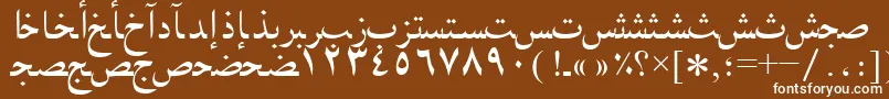 Arabicnaskhssk Font – White Fonts on Brown Background