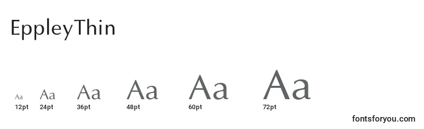 EppleyThin Font Sizes