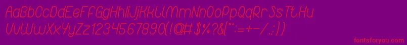 Police RedLightSpecial – polices rouges sur fond violet
