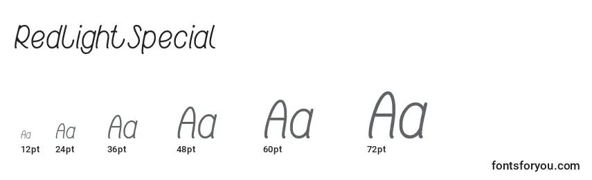 RedLightSpecial Font Sizes