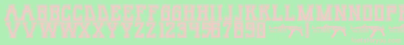 UmarSlabCollege Font – Pink Fonts on Green Background