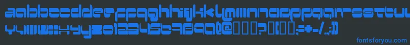 Switzerl Font – Blue Fonts on Black Background