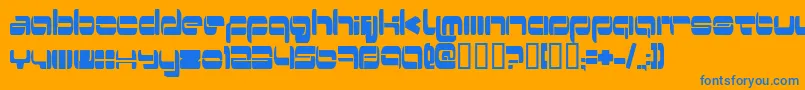 Switzerl Font – Blue Fonts on Orange Background