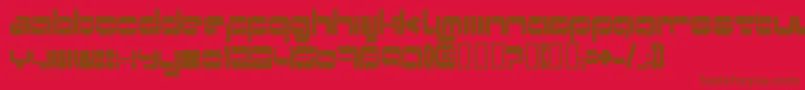 Switzerl Font – Brown Fonts on Red Background