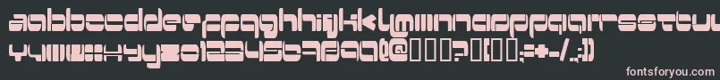 Switzerl-fontti – vaaleanpunaiset fontit mustalla taustalla