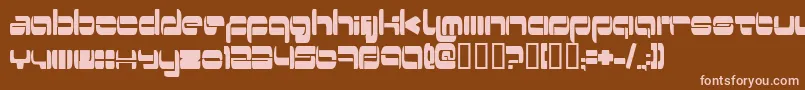 Switzerl-fontti – vaaleanpunaiset fontit ruskealla taustalla