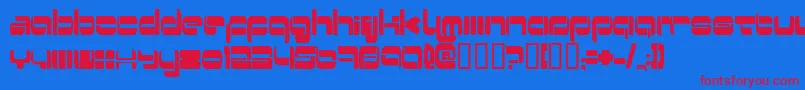 Switzerl-fontti – punaiset fontit sinisellä taustalla