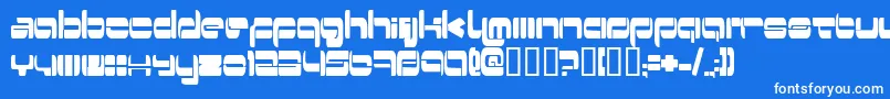 Switzerl Font – White Fonts on Blue Background