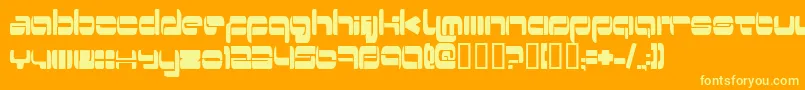Czcionka Switzerl – żółte czcionki na pomarańczowym tle
