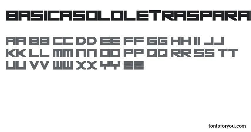 Schriftart BasicaSoloLetrasParaDafontLista – Alphabet, Zahlen, spezielle Symbole
