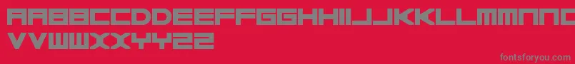 BasicaSoloLetrasParaDafontLista Font – Gray Fonts on Red Background